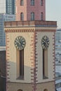 Frankfurt Saint Catherine Protestant Church tower aerial view Royalty Free Stock Photo