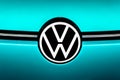 New Volkswagen VW logo for electric cars at IAA Frankfurt Motor Show