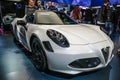 FRANKFURT - SEPT 2015: Alfa Romeo 4C presented at IAA Internatio Royalty Free Stock Photo