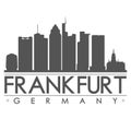 Frankfurt Silhouette Design City Vector Art