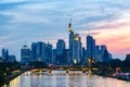 Frankfurt skyline with Main river skyscraper in Germany Royalty Free Stock Photo