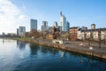 Frankfurt skyline with St. Leonhard Church (Leonhardskirche) - Frankfurt, Germany Royalty Free Stock Photo