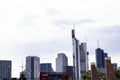 Frankfurt skyscrapers called Mainhattan Royalty Free Stock Photo