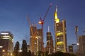 Frankfurt - Towers of the bigges bank companies at the evening