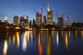 Frankfurt - Towers of the bigges bank companies at the evening