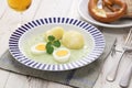 Frankfurter green sauce with potatoes and boiled egg