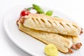 Frankfurter and puff pastry Royalty Free Stock Photo