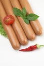 Frankfurter, sausage for hot dog Royalty Free Stock Photo