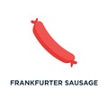 frankfurter sausage icon. grilled hot dog meal sign concept symb Royalty Free Stock Photo