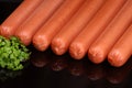 Frankfurter sausage (raw hot dog) Royalty Free Stock Photo