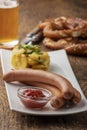 Frankfurter sausages Royalty Free Stock Photo