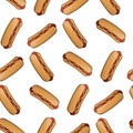 Frankfurter seamless pattern vector design illustration