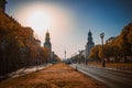 Frankfurter Tor towers in Berlin Royalty Free Stock Photo