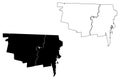 Franklin County, Commonwealth of Massachusetts U.S. county, United States of America, USA, U.S., US map vector illustration,