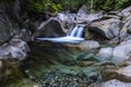 Franklin Falls Trail Denny Creek Flowing water and forest taken by slow Shutter Royalty Free Stock Photo