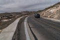 The Franklin Mountains scenic overlook drive in Texas