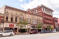 Franklin, Pennsylvania, USA 7/14/20 Buildings upon Liberty Street on a sunny summer day