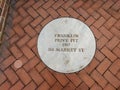 Franklin privy pit, 1787, 318 Market St., toilet, outhouse Royalty Free Stock Photo