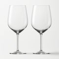 Hyper-realistic Wine Glasses Mockup With Uhd Image On White Background Royalty Free Stock Photo