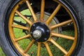Franklin Touring car 1916 wheel wooden spokes hub