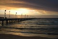 Frankston pier at sunset Royalty Free Stock Photo