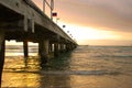 Frankston pier sunset Royalty Free Stock Photo