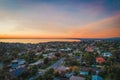 Frankston suburb at dusk - aerial landscape.