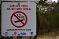 Smoke Free Outdoor Area Sign