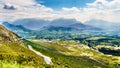 Franschhoek Valley in the Western Cape province of South Africa with its many vineyards that are part of the Cape Winelands Royalty Free Stock Photo