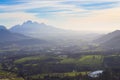 Franschhoek vineyard landscape, South africa panorama Royalty Free Stock Photo