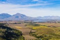 Franschhoek vineyard landscape, South africa panorama Royalty Free Stock Photo