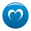 Frantic heart icon blue