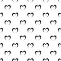 Frantic heart pattern seamless vector