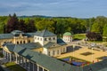 Frantisek spring pavilion and colonnade in Frantiskovy Lazne Spa