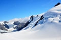 Franz Josef Glacier snow landing Royalty Free Stock Photo