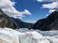 Franz Josef glacier view, in Westland National Park, South Island, New Zealand Royalty Free Stock Photo