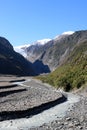 Franz Josef Glacier, Waiho River, New Zealand Royalty Free Stock Photo