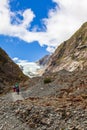 Franz Joseph Glacier trackking. Stone and Ice. New Zealand, South Island