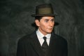 Franz Kafka in Grevin museum of the wax figures in Prague. Royalty Free Stock Photo