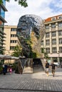 Franz Kafka`s Head Prague in Czech Republic.