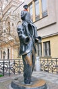 Franz Kafka statue by Jaroslav Rona Royalty Free Stock Photo