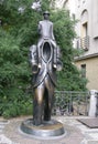 Franz Kafka statue in Prague