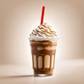 Frappe Coffee With Red Straw
