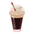Frappe coffee straw take out container