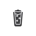 Frappe glass vector icon Royalty Free Stock Photo