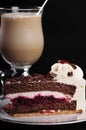 Frappuccino with cake Royalty Free Stock Photo