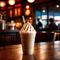 Frapuccino, ice blended coffee drink Royalty Free Stock Photo