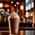 Frapuccino, ice blended coffee drink Royalty Free Stock Photo