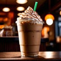 Frapuccino, ice blended coffee drink Royalty Free Stock Photo