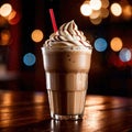 Frapuccino, ice blended coffee drink Royalty Free Stock Photo